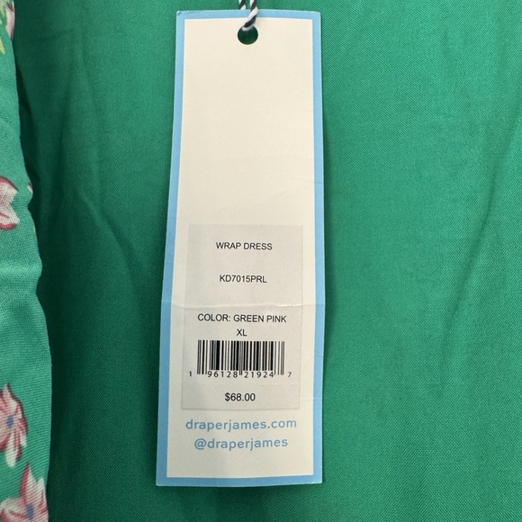 Draper James‎ RSVP green floral XL sundress summer wedding guest flutter NEW - Picture 5 of 6